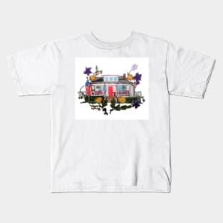 Wildflowers of Windy Acre Cottage Kids T-Shirt